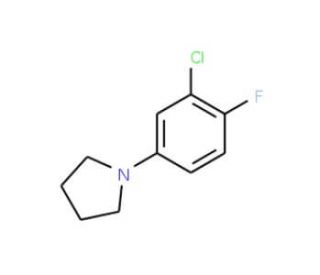 1-(3-Chloro-4-fluorophenyl)pyrrolidine (CAS 1000339-33-2) - chemical structure image