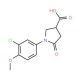 1-(3-chloro-4-methoxyphenyl)-5-oxopyrrolidine-3-carboxylic acid (CAS 63674-98-6) - chemical structure image