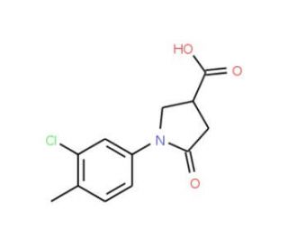 1-(3-Chloro-4-methyl-phenyl)-5-oxo-pyrrolidine-3-carboxylic acid - chemical structure image