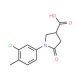1-(3-Chloro-4-methyl-phenyl)-5-oxo-pyrrolidine-3-carboxylic acid - chemical structure image