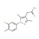 [1-(3-chloro-4-methylphenyl)-3,5-dimethyl-1H-pyrazol-4-yl]acetic acid - chemical structure image