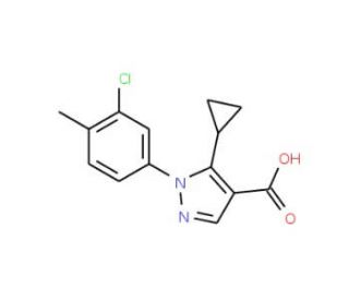 1-(3-chloro-4-methylphenyl)-5-cyclopropyl-1H-pyrazole-4-carboxylic acid - chemical structure image