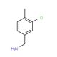 1-(3-Chloro-4-methylphenyl)methanamine (CAS 67952-93-6) - chemical structure image