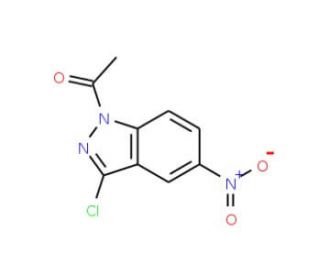 1-(3-Chloro-5-nitro-1H-indazol-1-yl)-1-ethanone (CAS 68159-07-9) - chemical structure image