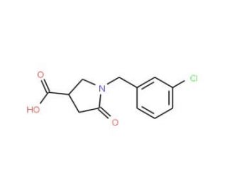1-(3-Chloro-benzyl)-5-oxo-pyrrolidine-3-carboxylic acid - chemical structure image