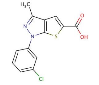 1-(3-Chloro-phenyl)-3-methyl-1H-thieno[2,3-c]pyrazole-5-carboxylic acid - chemical structure image