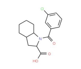 1-(3-chlorobenzoyl)octahydro-1H-indole-2-carboxylic acid - chemical structure image