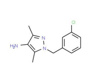 1-(3-Chlorobenzyl)-3,5-dimethyl-1H-pyrazol-4-amine - chemical structure image