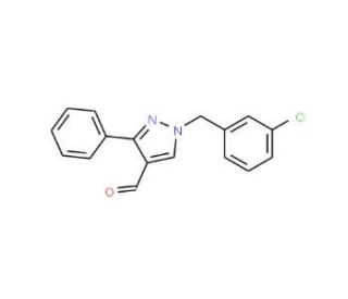 1-(3-Chlorobenzyl)-3-phenyl-1H-pyrazole-4-carbaldehyde - chemical structure image