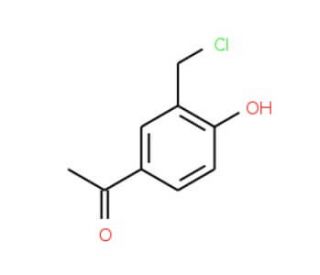 1-(3-Chloromethyl-4-hydroxy-phenyl)-ethanone (CAS 24085-05-0) - chemical structure image