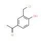 1-(3-Chloromethyl-4-hydroxy-phenyl)-ethanone (CAS 24085-05-0) - chemical structure image