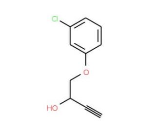 1-(3-Chlorophenoxy)-3-butyn-2-ol (CAS 86912-84-7) - chemical structure image
