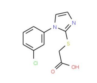 {[1-(3-chlorophenyl)-1H-imidazol-2-yl]thio}acetic acid - chemical structure image