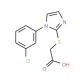 {[1-(3-chlorophenyl)-1H-imidazol-2-yl]thio}acetic acid - chemical structure image