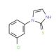 1-(3-chlorophenyl)-1H-imidazole-2-thiol (CAS 30192-81-5) - chemical structure image