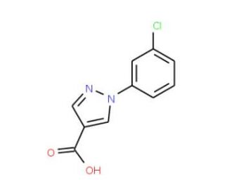 1-(3-chlorophenyl)-1H-pyrazole-4-carboxylic acid - chemical structure image
