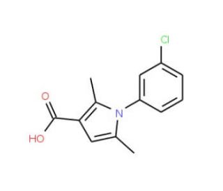 1-(3-chlorophenyl)-2,5-dimethyl-1H-pyrrole-3-carboxylic acid - chemical structure image