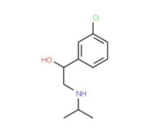 1-(3-Chlorophenyl)-2-(isopropylamino)ethanol (CAS 23299-18-5) - chemical structure image
