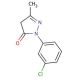 1-(3-Chlorophenyl)-3-methyl-2-pyrazolin-5-one (CAS 90-31-3) - chemical structure image