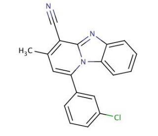 1-(3-chlorophenyl)-3-methylpyrido[1,2-a]benzimidazole-4-carbonitrile - chemical structure image