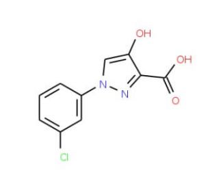 1-(3-chlorophenyl)-4-hydroxy-1H-pyrazole-3-carboxylic acid - chemical structure image