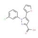 1-(3-chlorophenyl)-5-(2-furyl)-1H-pyrazole-3-carboxylic acid - chemical structure image