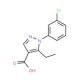 1-(3-chlorophenyl)-5-ethyl-1H-pyrazole-4-carboxylic acid - chemical structure image