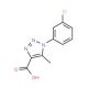 1-(3-chlorophenyl)-5-methyl-1H-1,2,3-triazole-4-carboxylic acid (CAS 88958-14-9) - chemical structure image