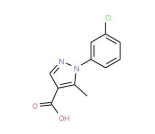 1-(3-chlorophenyl)-5-methyl-1H-pyrazole-4-carboxylic acid (CAS 241799-33-7) - chemical structure image