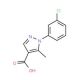 1-(3-chlorophenyl)-5-methyl-1H-pyrazole-4-carboxylic acid (CAS 241799-33-7) - chemical structure image