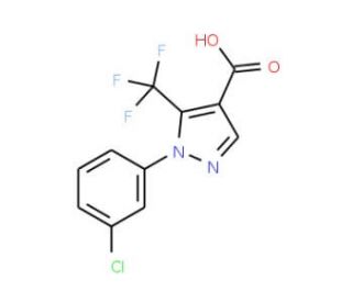 1-(3-chlorophenyl)-5-(trifluoromethyl)-1H-pyrazole-4-carboxylic acid (CAS 98534-82-8) - chemical structure image