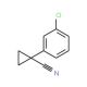 1-(3-chlorophenyl)cyclopropanecarbonitrile (CAS 124276-32-0) - chemical structure image