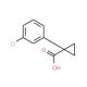 1-(3-chlorophenyl)cyclopropanecarboxylic acid (CAS 124276-34-2) - chemical structure image
