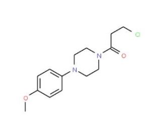 1-(3-chloropropanoyl)-4-(4-methoxyphenyl)piperazine - chemical structure image