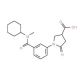 1-(3-{[cyclohexyl(methyl)amino]carbonyl}phenyl)-5-oxopyrrolidine-3-carboxylic acid - chemical structure image