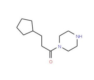 1-(3-cyclopentylpropanoyl)piperazine - chemical structure image