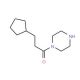 1-(3-cyclopentylpropanoyl)piperazine - chemical structure image