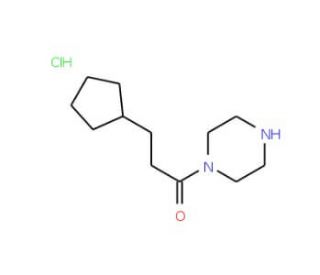 1-(3-Cyclopentylpropanoyl)piperazinehydrochloride - chemical structure image