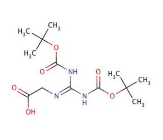 1,3-Di-Boc-2-(carboxymethyl)guanidine (CAS 158478-76-3) - chemical structure image