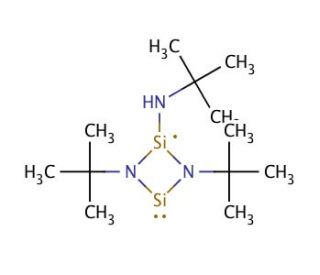 1,3-Di-tert-butyl-2-(tert-butylamino)-1,3-diaza-2,4-disilacyclotetrane (CAS 302912-46-5) - chemical structure image