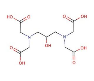 1,3-Diamino-2-hydroxypropane-N,N,N&prime;,N&prime;-tetraacetic acid (CAS 3148-72-9) - chemical structure image