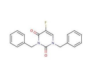 1,3-Dibenzyl-5-fluorouracil (CAS 75500-02-6) - chemical structure image
