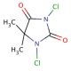 1,3-Dichloro-5,5-dimethylhydantoin (CAS 118-52-5) - chemical structure image