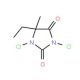1,3-Dichloro-5-ethyl-5-methylimidazolidine-2,4-dione 的分子结构, CAS编号: 89415-87-2 1,3-Dichloro-5-ethyl-5-methylimidazolidine-2,4-dione (CAS 89415-87-2) - chemical structure image