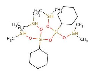 1,3-Dicyclohexyl-1,1,3,3-tetrakis(dimethylsilyloxy)disiloxane (CAS 302912-36-3) - chemical structure image