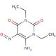 1,3-Diethyl-5-nitroso-6-aminouracil (CAS 89073-60-9) - chemical structure image