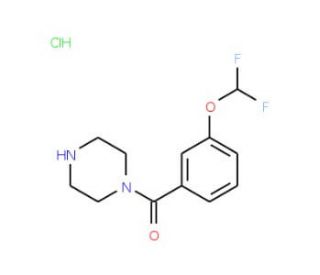 1-[3-(difluoromethoxy)benzoyl]piperazine hydrochloride - chemical structure image