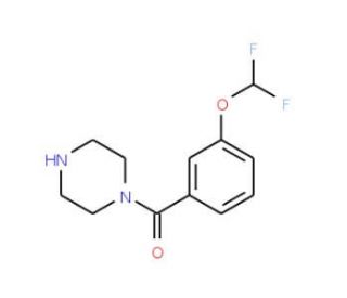 1-{[3-(difluoromethoxy)phenyl]carbonyl}piperazine - chemical structure image