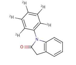 1,3-Dihydro-1-d5-phenyl-2H-indol-2-one (CAS 1189871-32-6) - chemical structure image
