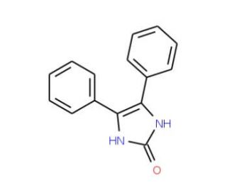 1,3-Dihydro-4,5-diphenyl-2H-imidazol-2-one (CAS 642-36-4) - chemical structure image
